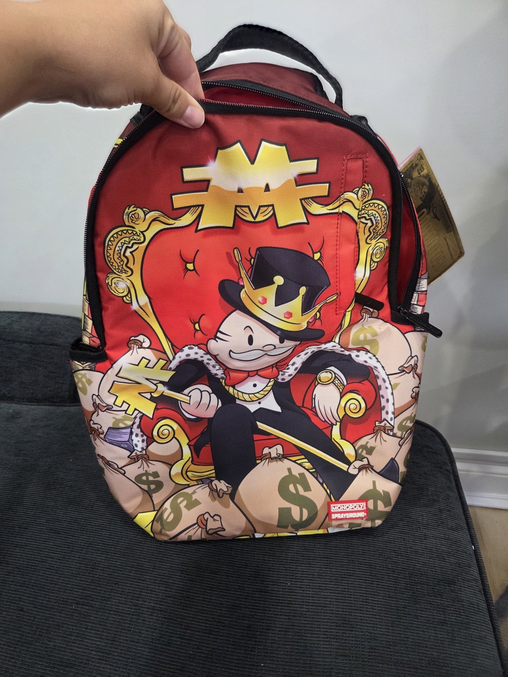 Sprayground Monopoly King Character Backpack in Red